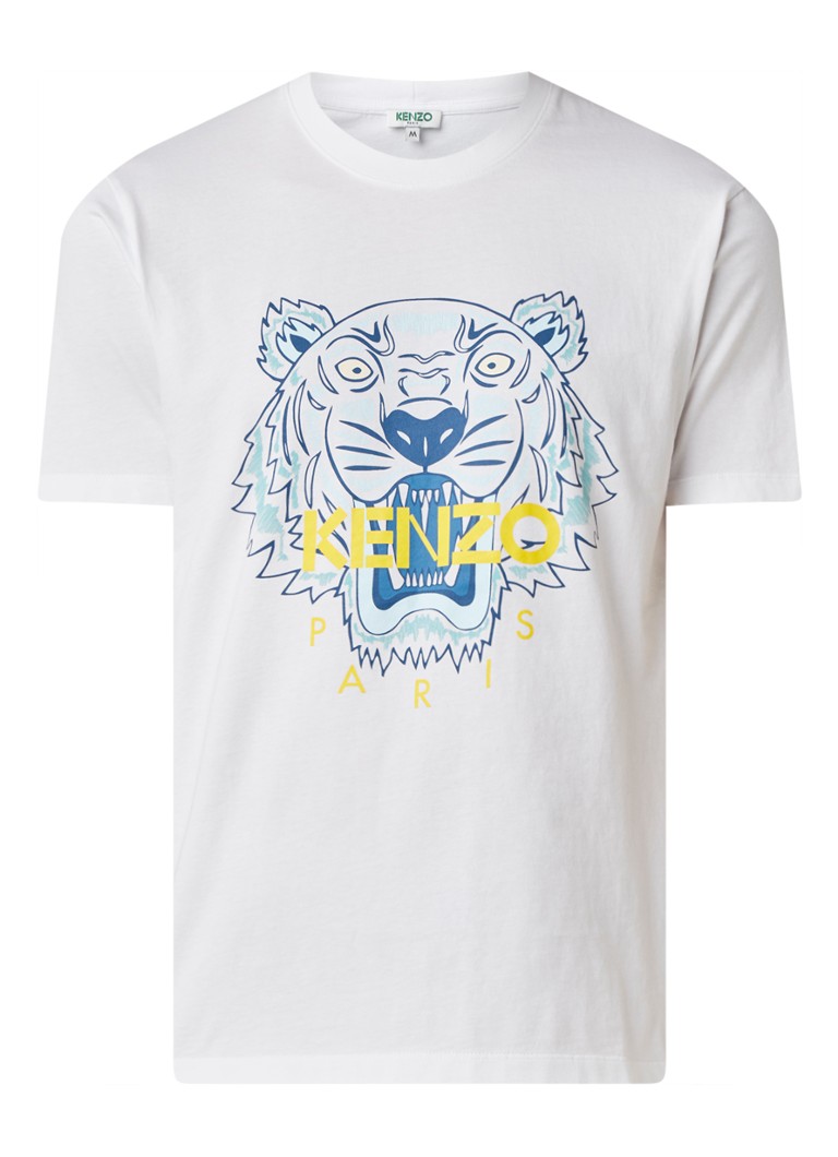 Dijk vervoer willekeurig KENZO Classic Tiger T-shirt met logoprint • Wit • deBijenkorf.be