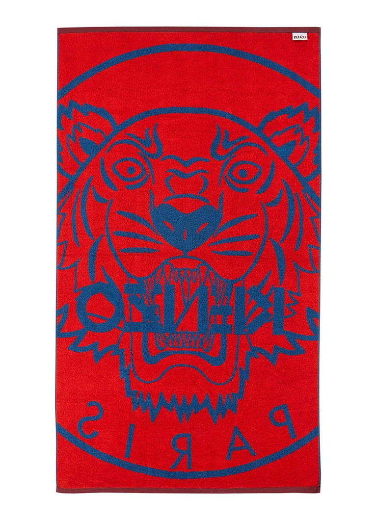 KENZO - New Tiger strandlaken met logoprint 90 x 160 cm - Rood
