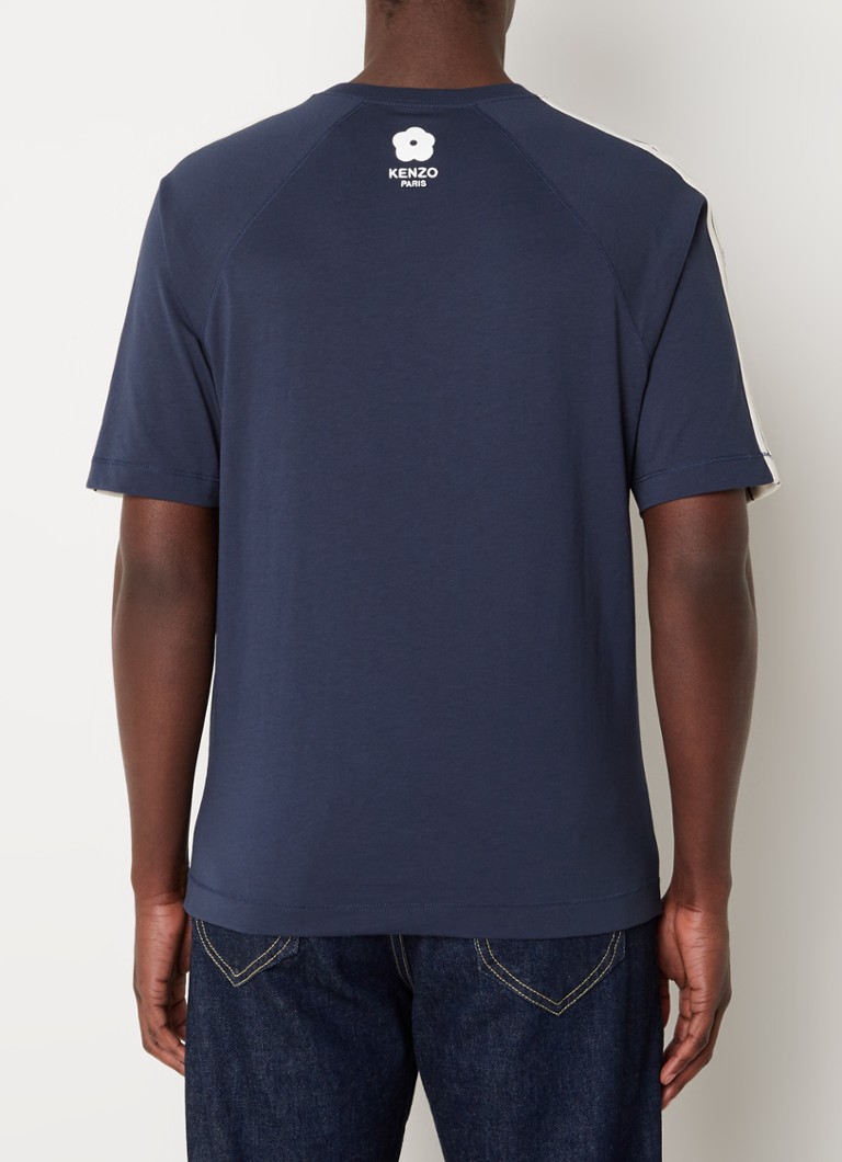 Verdrag basketbal Deuk KENZO Slim T-shirt met logoborduring • Donkerblauw • deBijenkorf.be