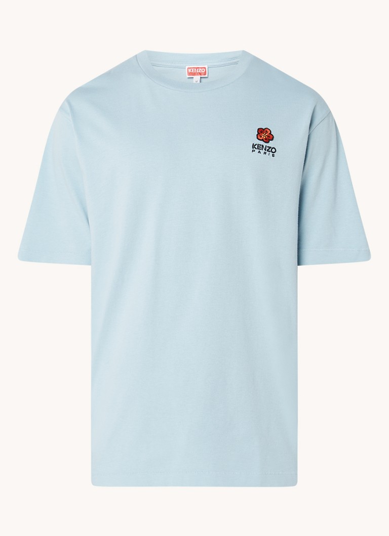 Steken Verhoogd marionet KENZO T-shirt met logoborduring • Lichtblauw • deBijenkorf.be