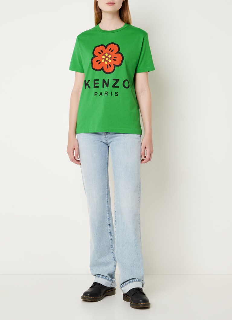 vlinder natuurlijk Teken een foto KENZO T-shirt van katoen met logoprint • Groen • deBijenkorf.be