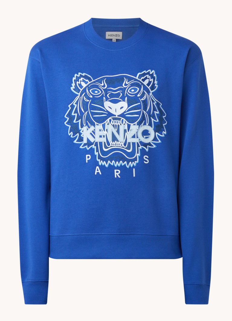 Detector Uitscheiden stel je voor KENZO Tiger sweater met logoborduring • Kobaltblauw • deBijenkorf.be