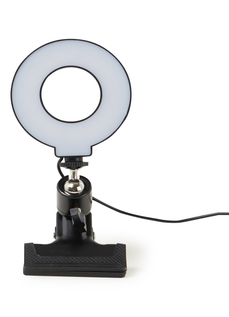 Kikkerland - Clip-on selfie ringlampje - Zwart