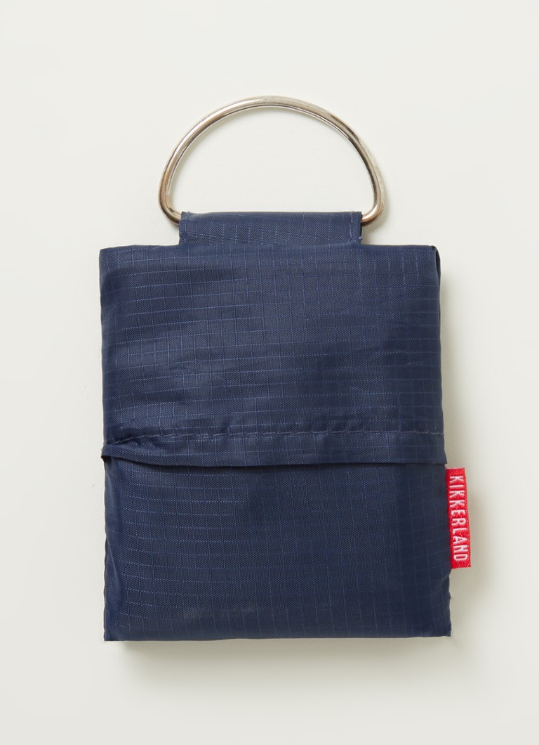 Kikkerland - Key Ring Shopping Bag sleutelhanger met tas - Donkerblauw