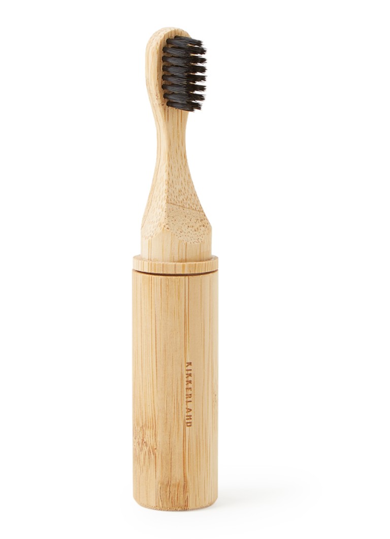 Kikkerland - On-The-Go tandenborstel van bamboe - Beige