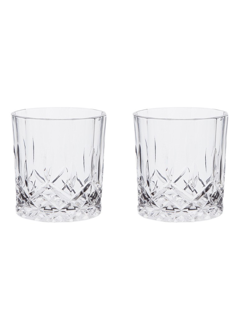 Kikkerland - Whiskeyglas 30 cl set van 2 - Transparant