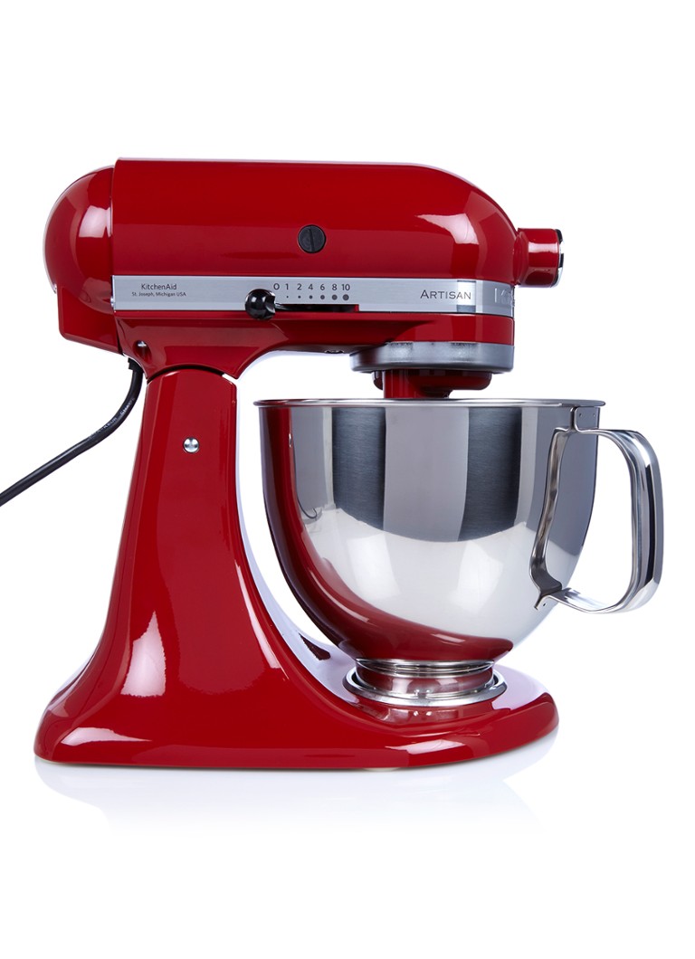KitchenAid mixer-keukenrobot 4,8 liter 5KSM125EER - Keizerrood • Rood • deBijenkorf.be