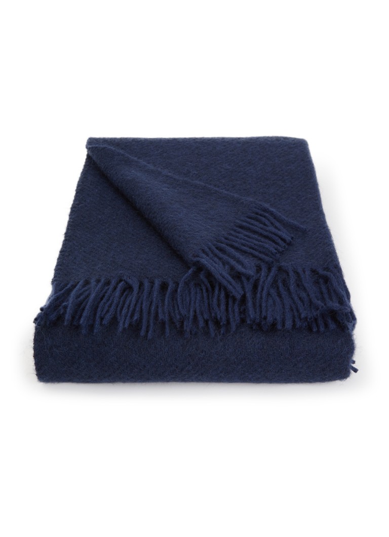 Klippan - Gotland plaid van lamswol 130 x 200 cm - Donkerblauw