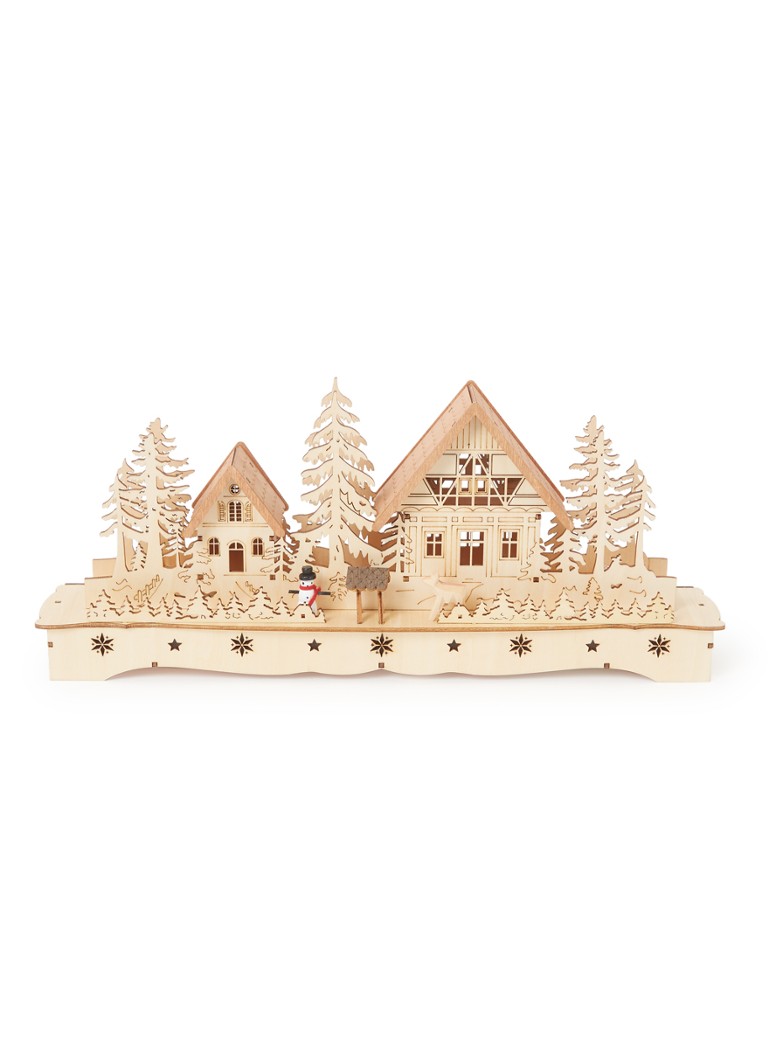 Konstsmide Kerstdorpje met LED verlichting 43 cm • Beige • deBijenkorf.be