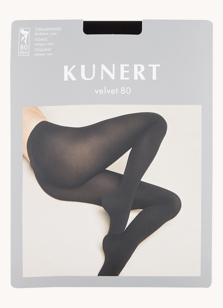 Kunert - Velvet panty in 80 denier black - Zwart