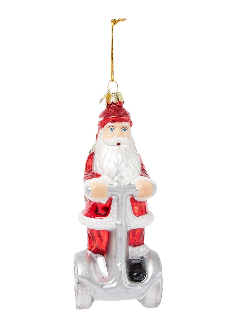 Kurt Adler - Segway Santa kerstman kersthanger 13 cm  - Rood