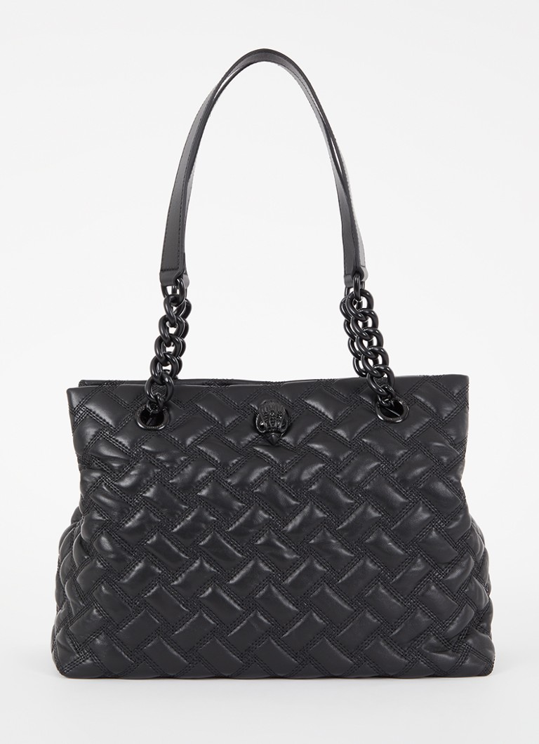 Kurt Geiger - Kensington schoudertas van quilted lamsleer - Zwart