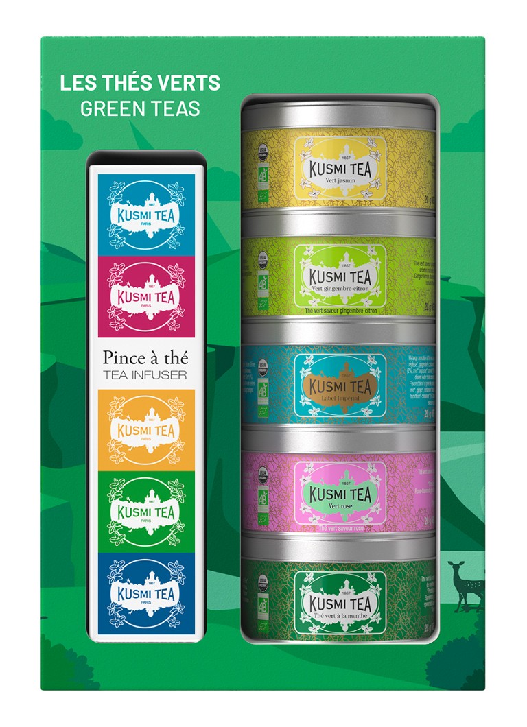Kusmi Tea - Organic Green Teas theeset met losse thee 5 x 20 gram - null