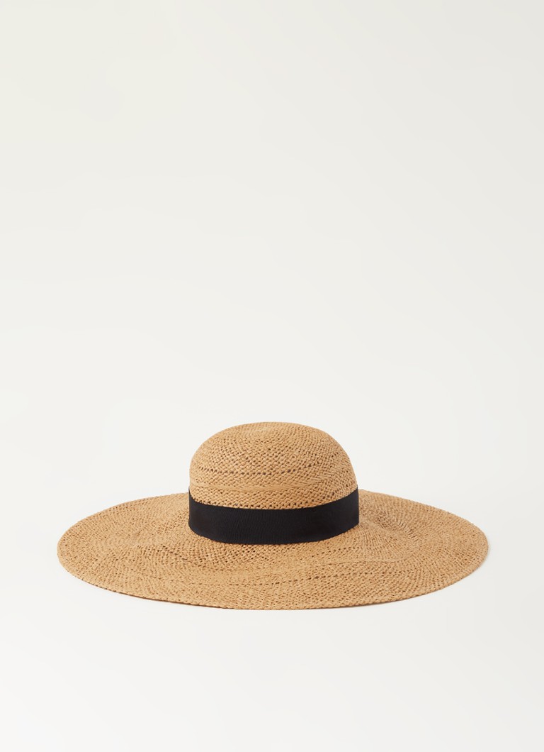 L.K.Bennett - Saffron hoed van raffia - Beige
