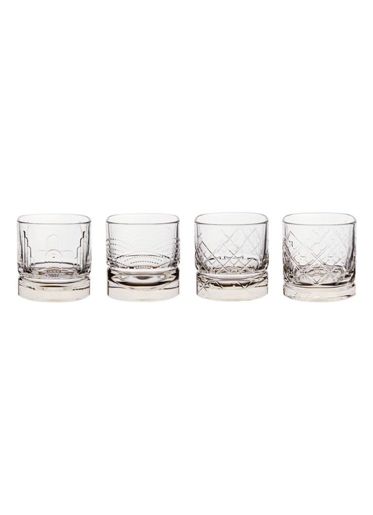 La Rochère - Dandy whiskeyglas 30 cl set van 4 - Transparant