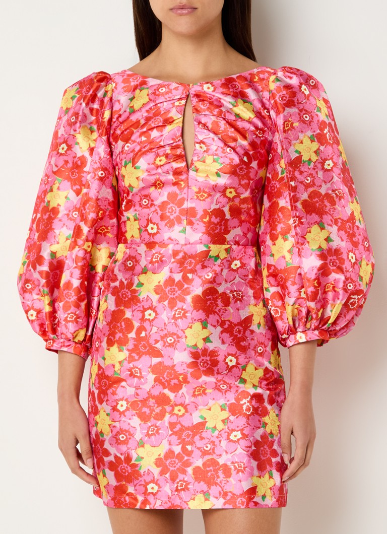 Laagam Liza mini tuniekjurk met ballonmouw • Roze •