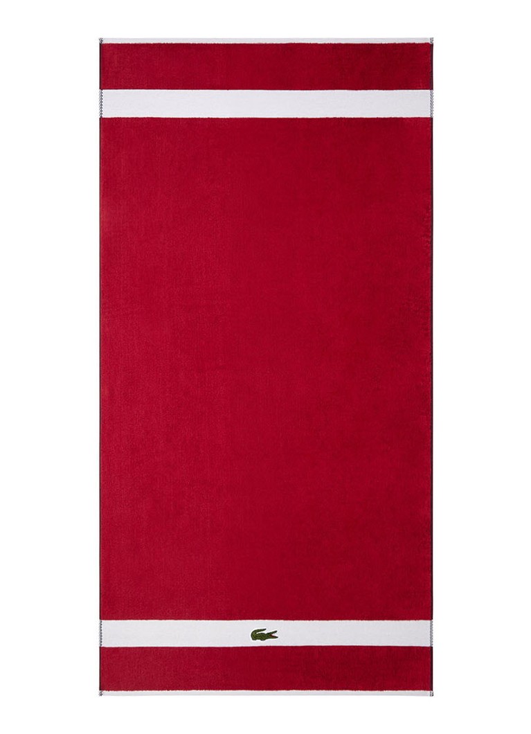 Lacoste - Cape de bain Dijon en coton bio 100 x 100 cm - Rouge