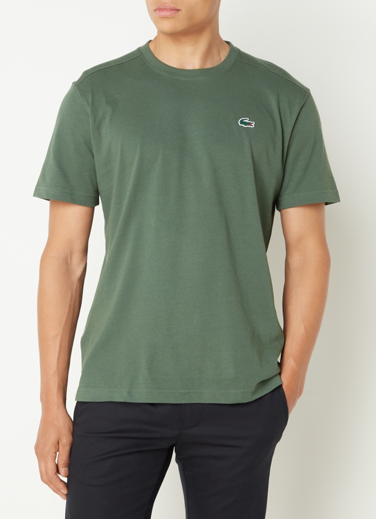 Lacoste - T-shirt met logoborduring - Groen