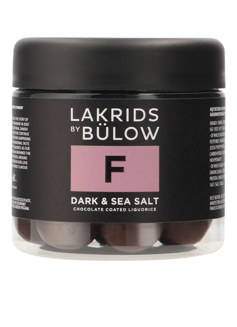 Lakrids by Bülow - F - Dark & Sea Salt drop met chocolade 125 gram - null