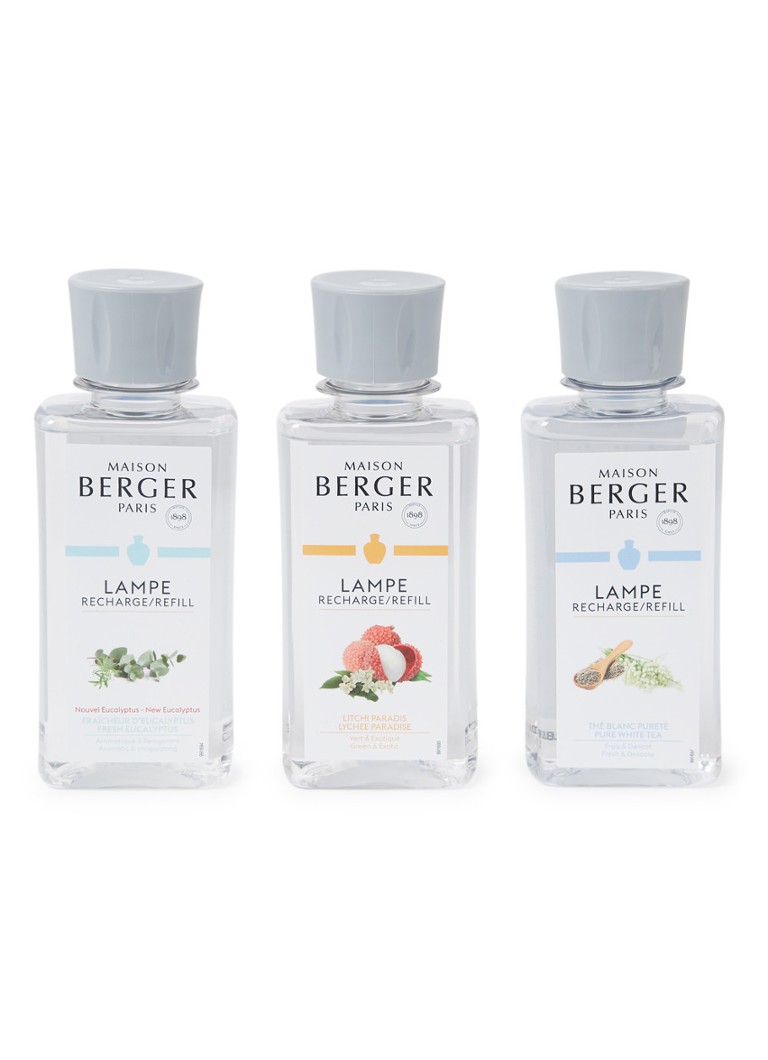 lampe berger immersion navulling voor geurbrander 180 ml set van 3 transparant de bijenkorf