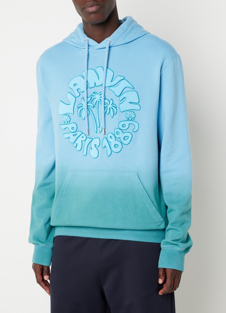 Lanvin - Felpa hoodie met 3D logoprint  - Royalblauw