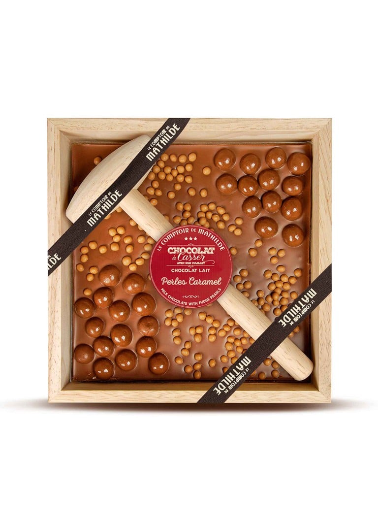 Le Comptoir de Mathilde - Melk chocoladereep met fudge 350 gram - null