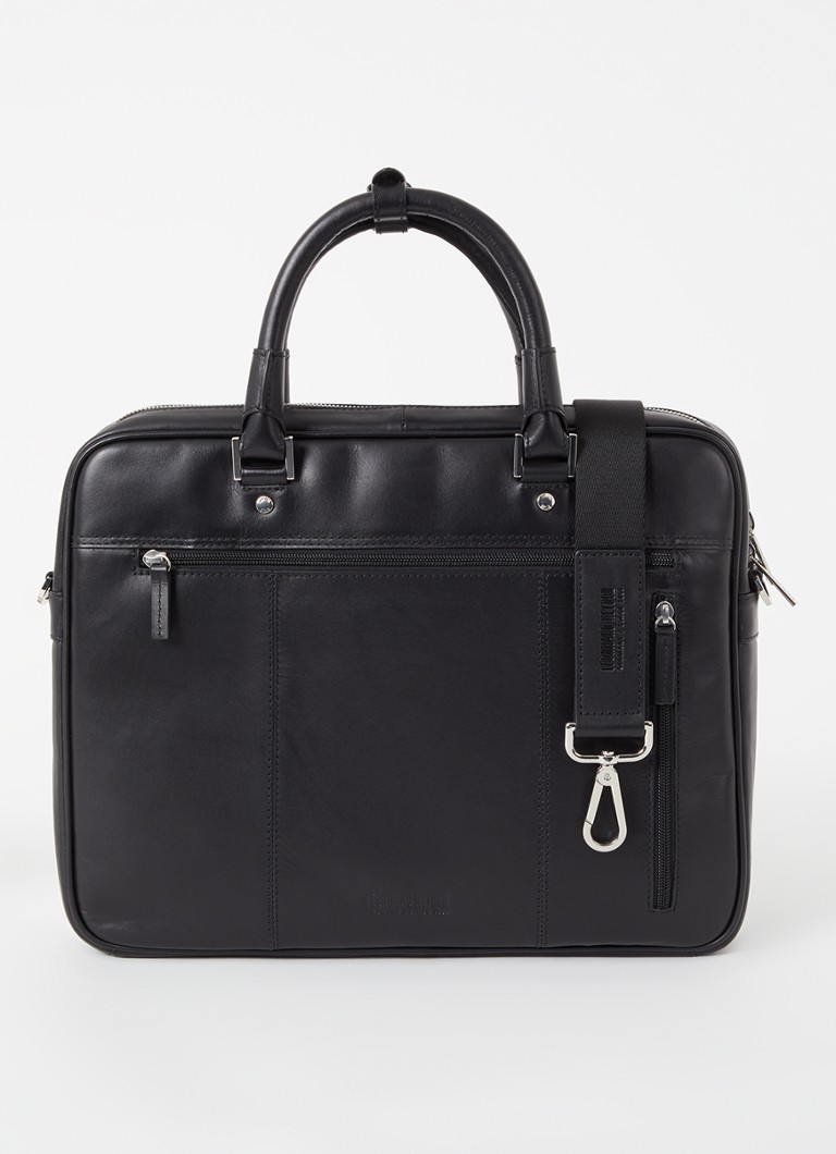 Leonhard Heyden - Montreal businesstas van leer met 14 inch laptopvak - unisex - Zwart