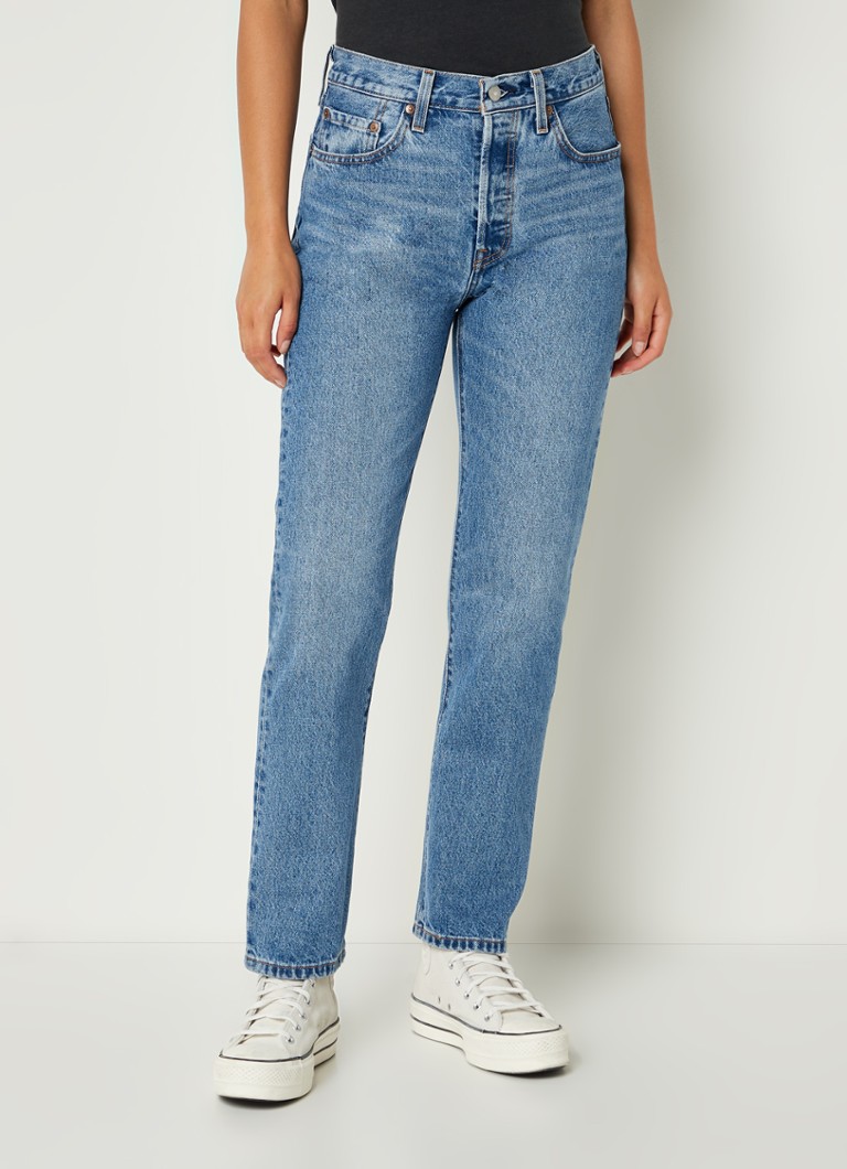 drijvend doolhof Transistor Levi's 501 High waist straight leg cropped jeans met medium wassing •  Indigo • deBijenkorf.be