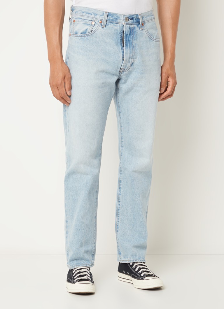 Levi's - 551 straight fit jeans met lichte wassing - Indigo