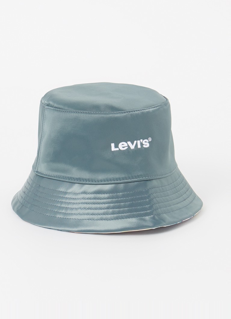 Levi's - Bucket hoed met logoborduring - Zeegroen