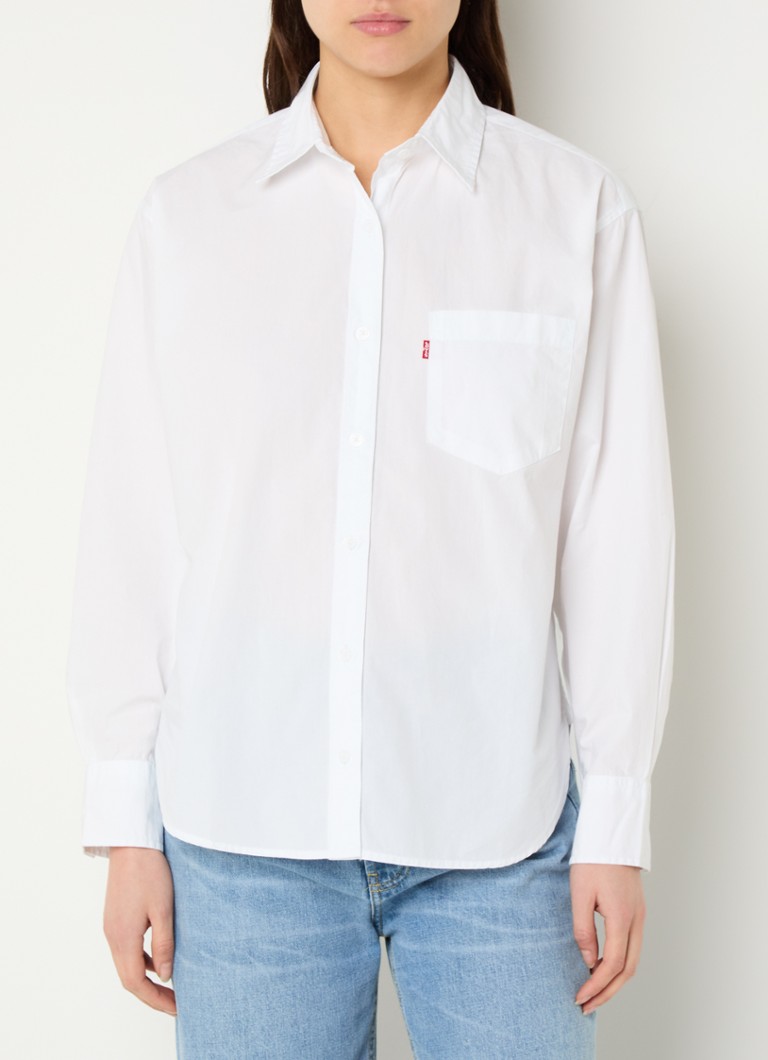 Levi's - Harlie blouse met borstzak - Wit
