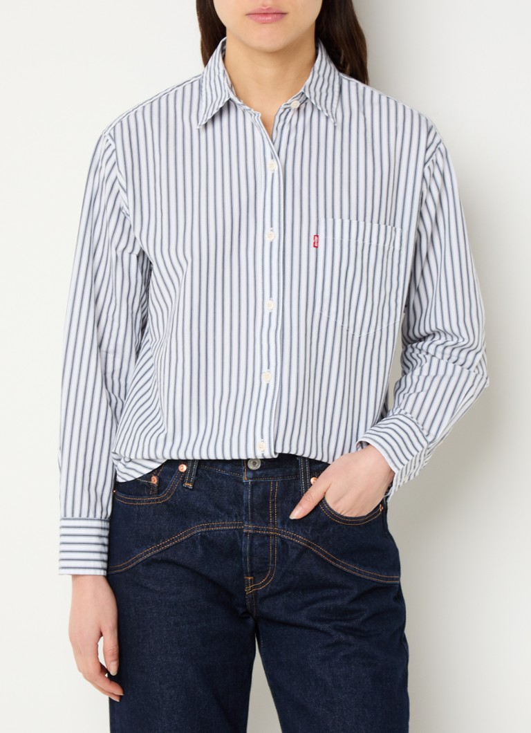 Levi's - Harlie blouse met streepprint - Donkerblauw