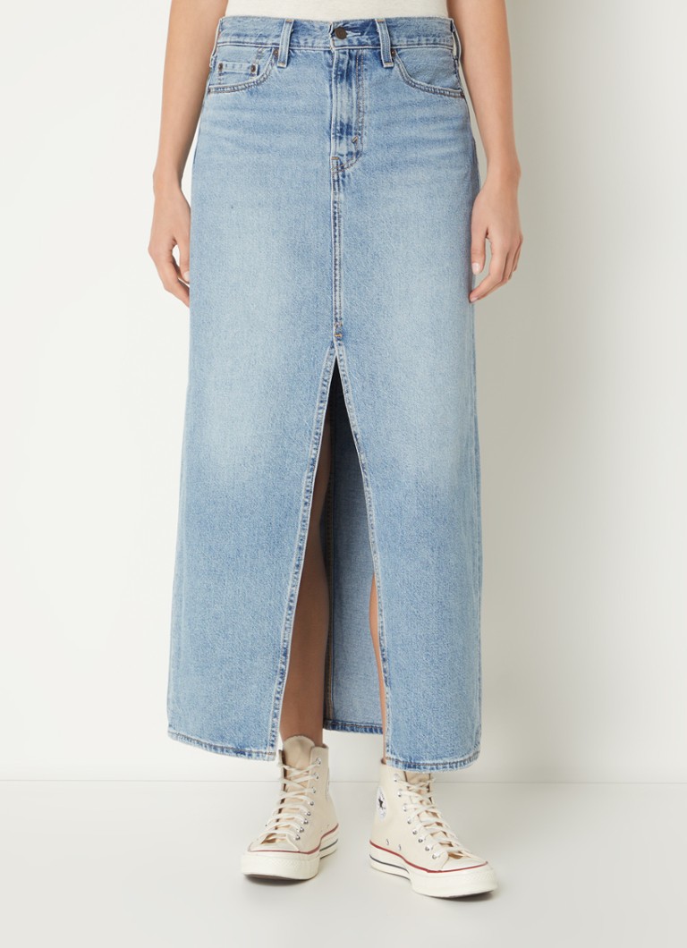 Levi's - Maxi spijkerrok met split - Indigo