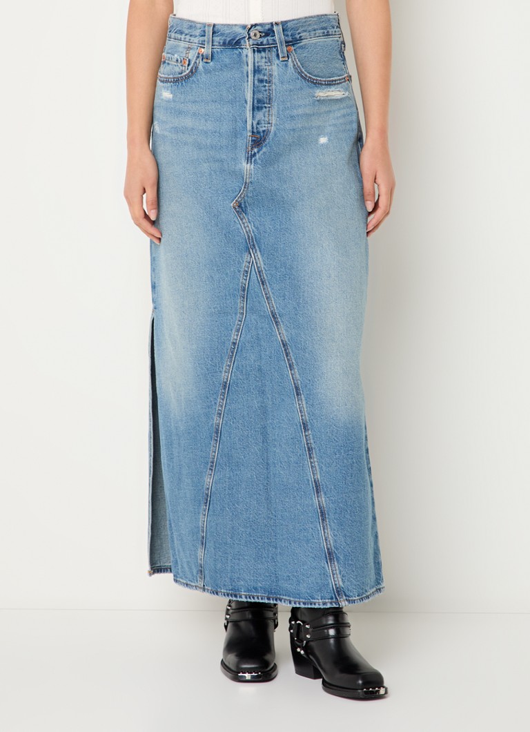 Levi's - Maxi spijkerrok met split - Indigo