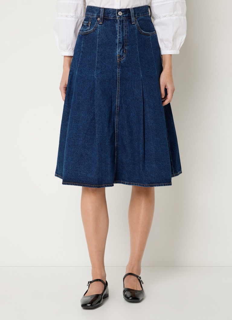 Levi's - Midi spijkerrok met steekzakken - Indigo