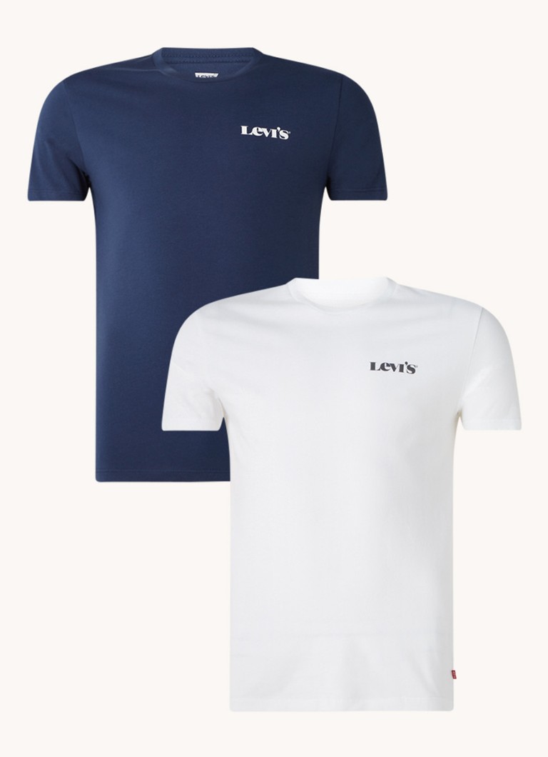 Levi's - Sous-shirts avec logo en lot de 2 - Bleu foncé