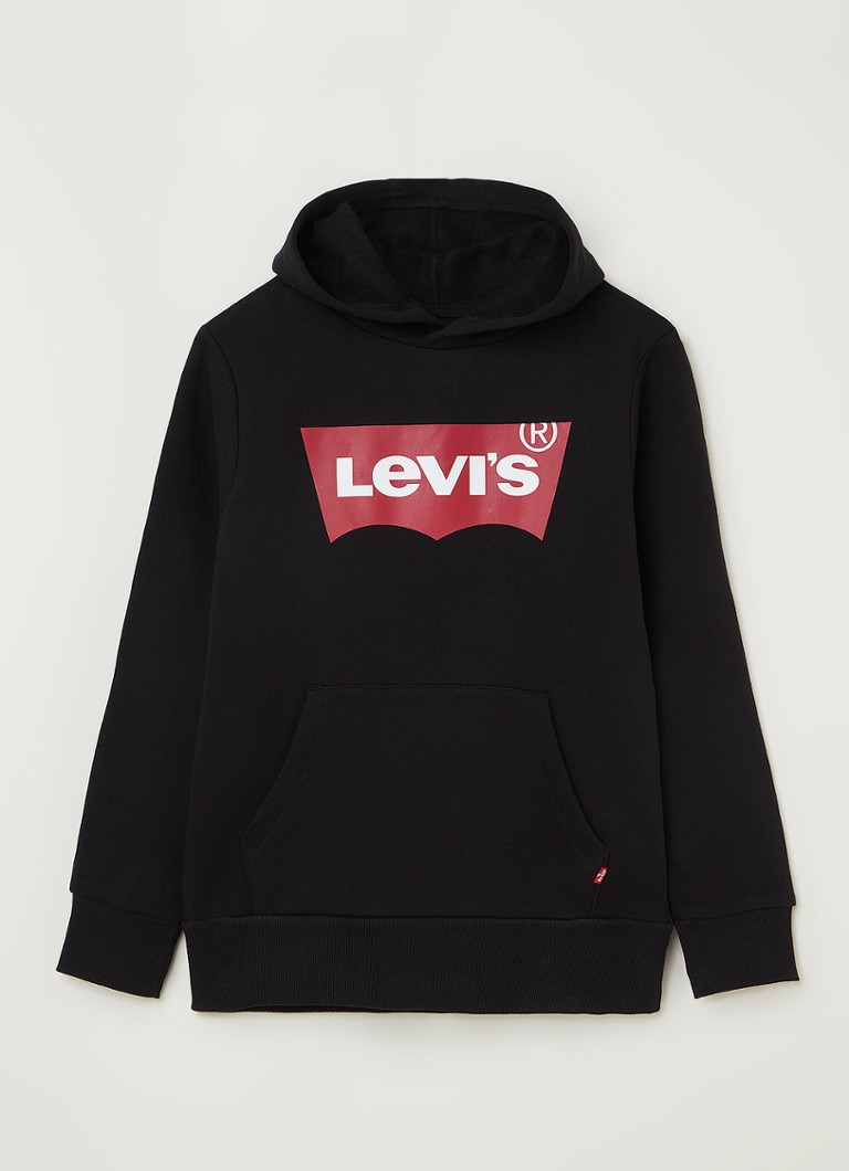 Levi's - Sweat à capuche avec imprimé logo - Noir