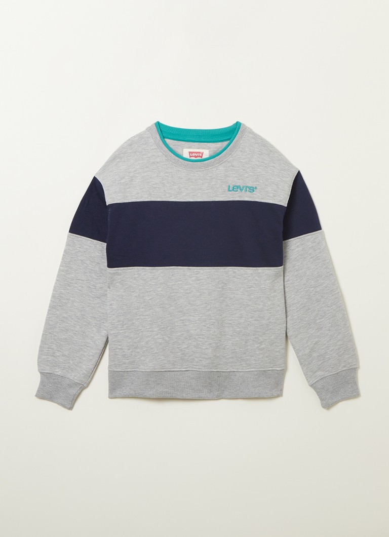 Levi's - Sweater met logoborduring - Grijs