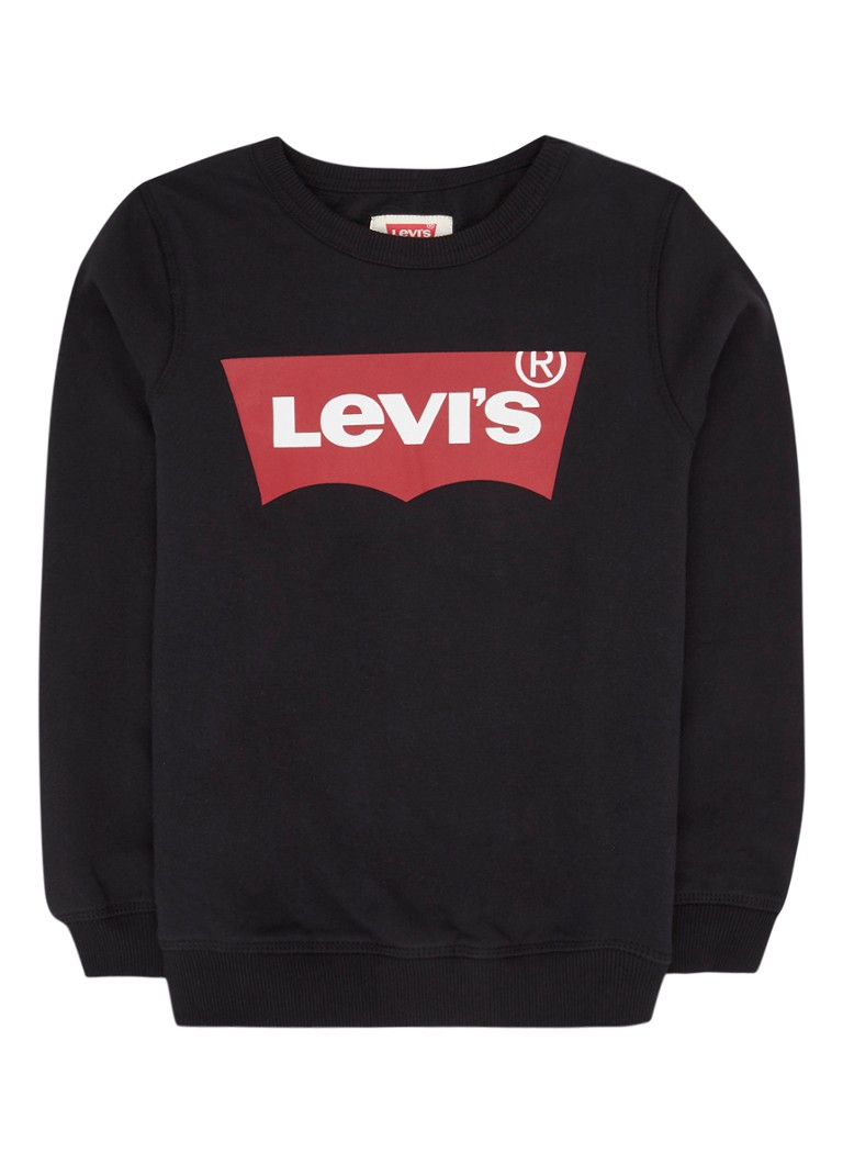 kust Diplomatieke kwesties kin Levi's Sweater met logoprint • Zwart • deBijenkorf.be