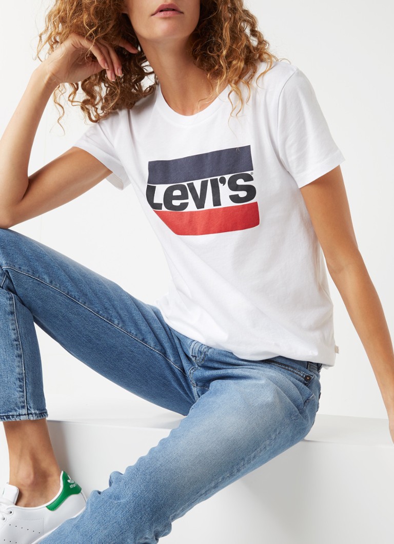 Levi's - T-shirt avec imprimé logo - Blanc