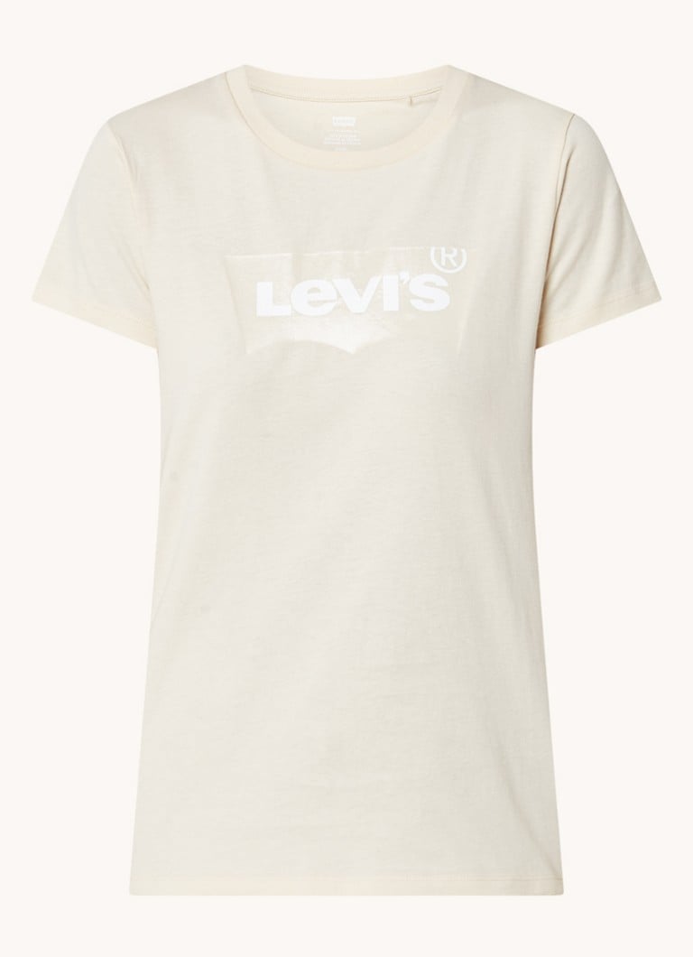 landen evenwichtig traagheid Levi's The perfect T-shirt met logoprint • Naturel • deBijenkorf.be