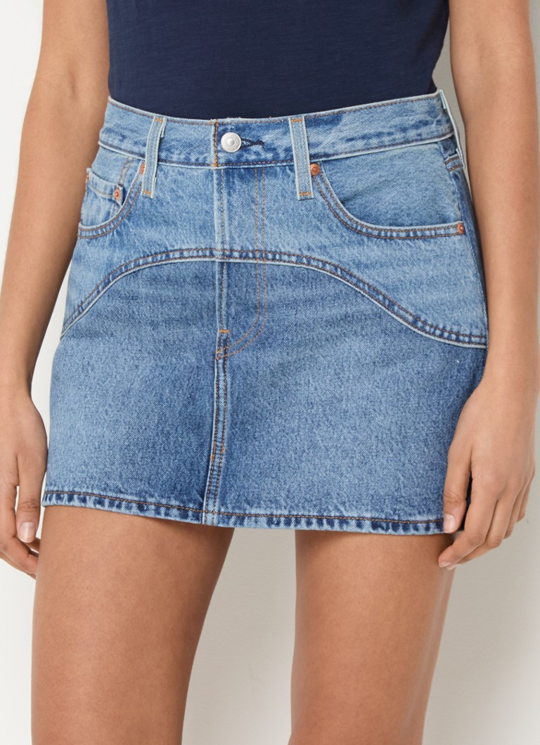 Levi's - Western mini spijkerrok met siernaad - Indigo