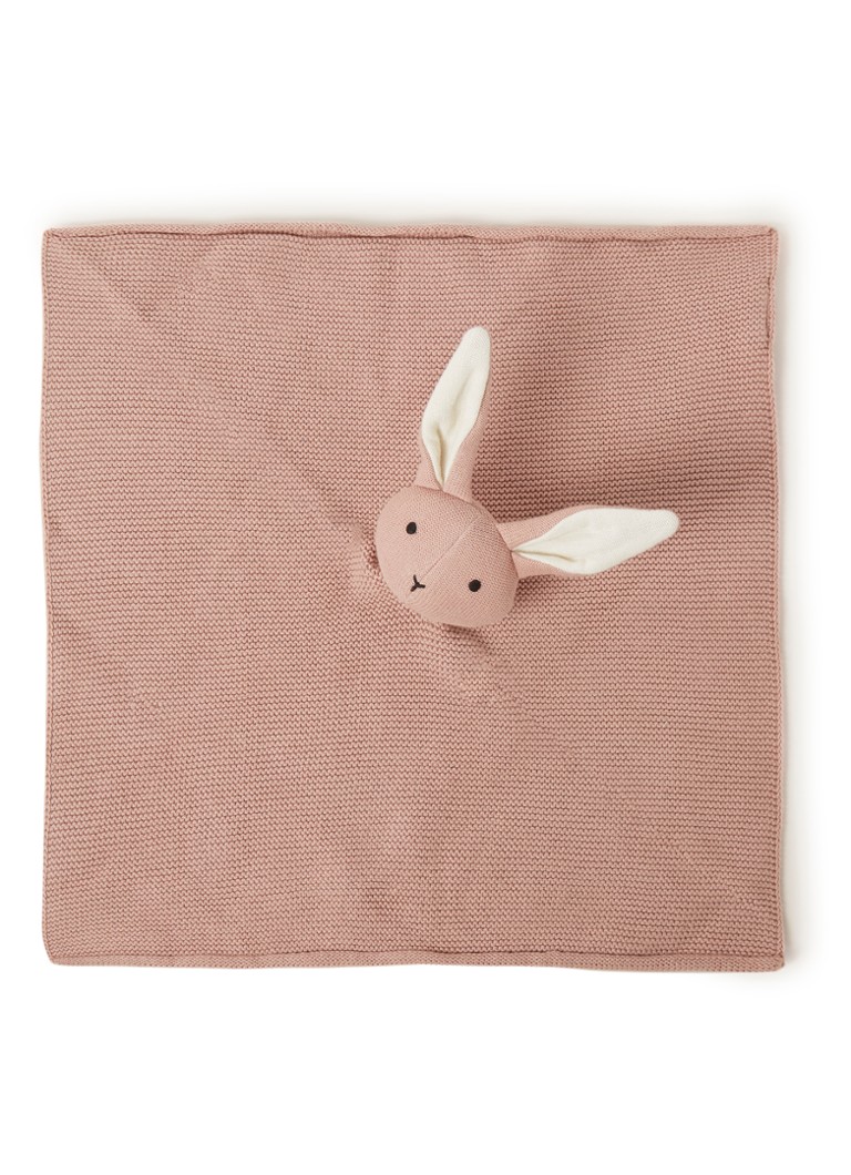 Liewood - Milo gebreid konijn knuffeldoekje - Roze