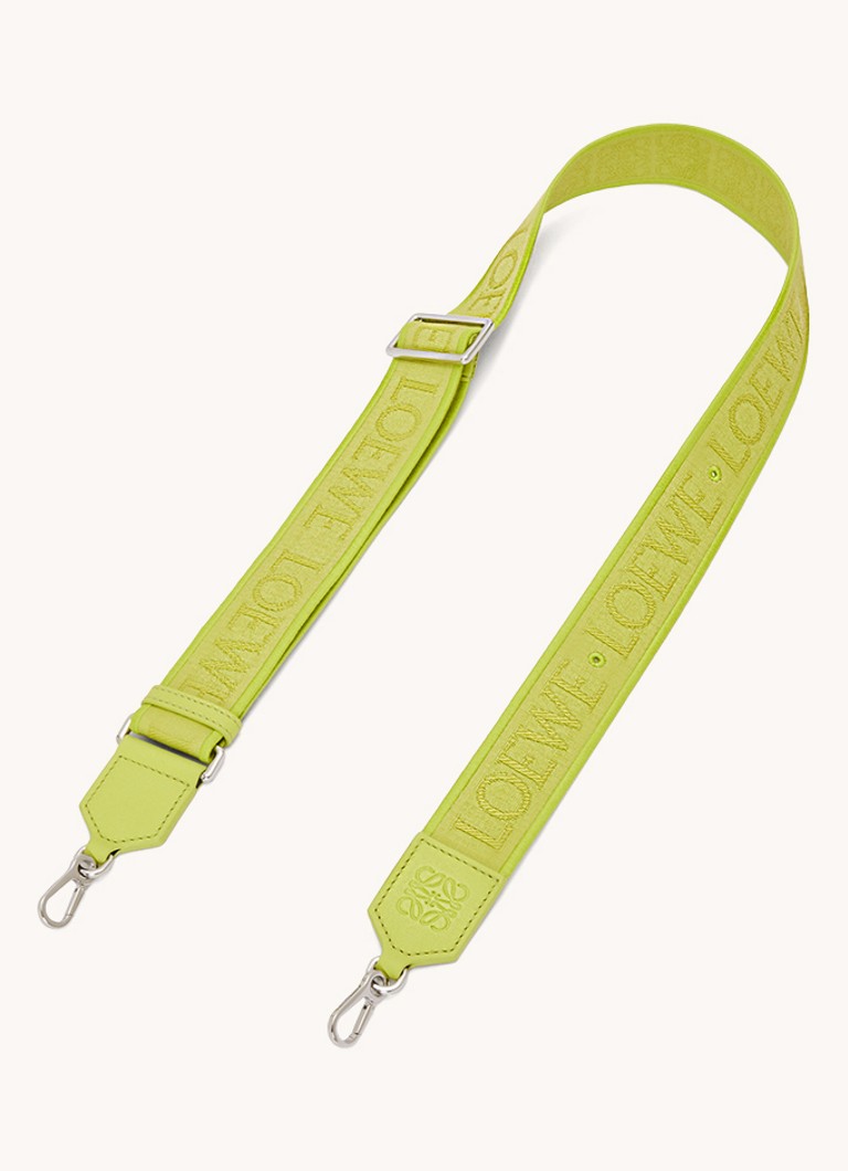LOEWE - Anagram schouderriem met kalfsleren details - Lime