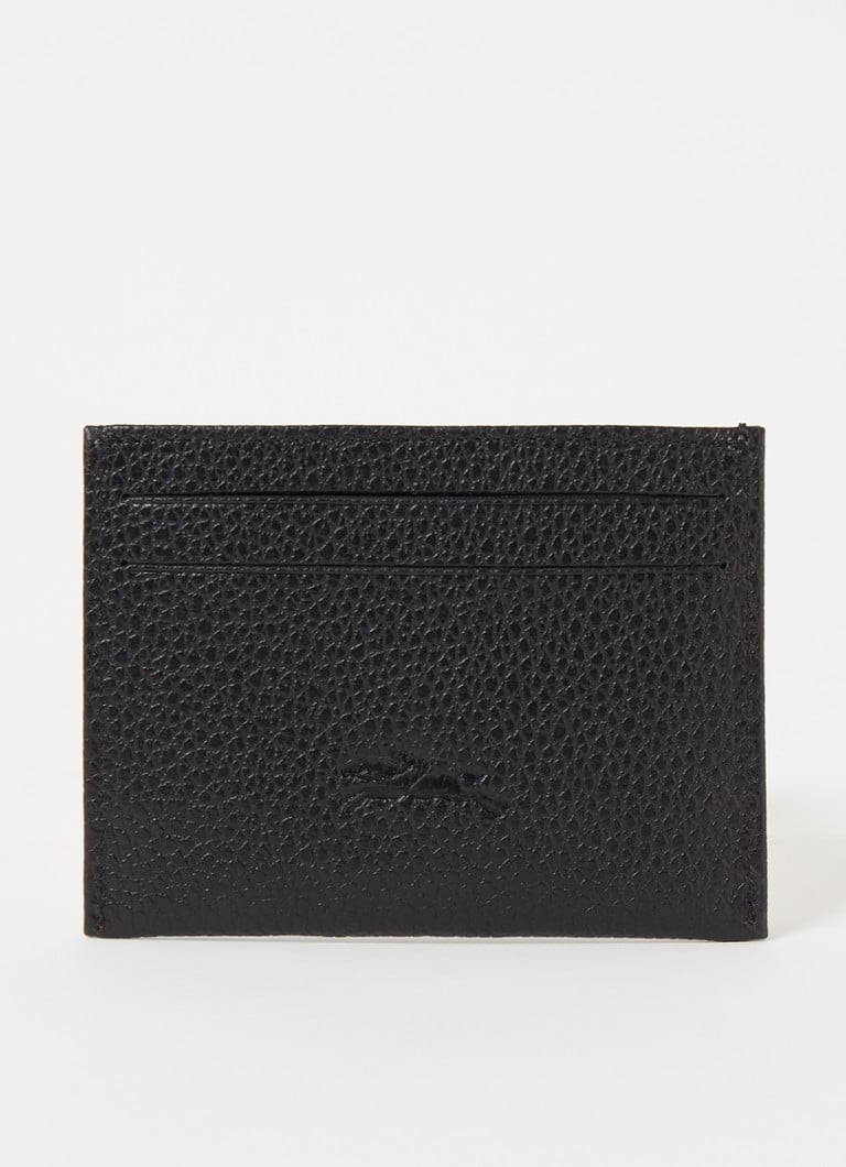 Longchamp - Le Foulonné pasjeshouder van leer - Zwart