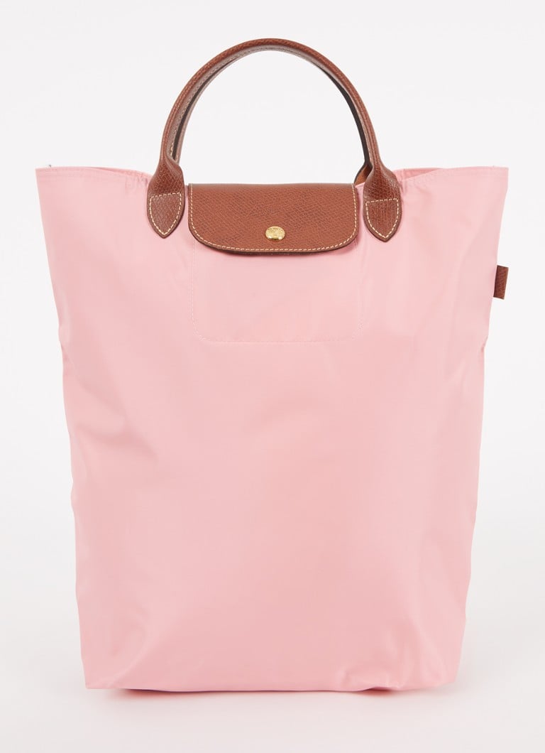 Longchamp - Le Pliage Original handtas M met leren details - Roze