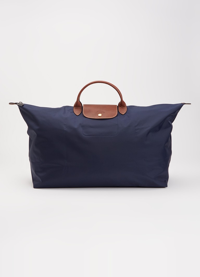 Longchamp - Le Pliage Original reistas XL met leren details - Donkerblauw