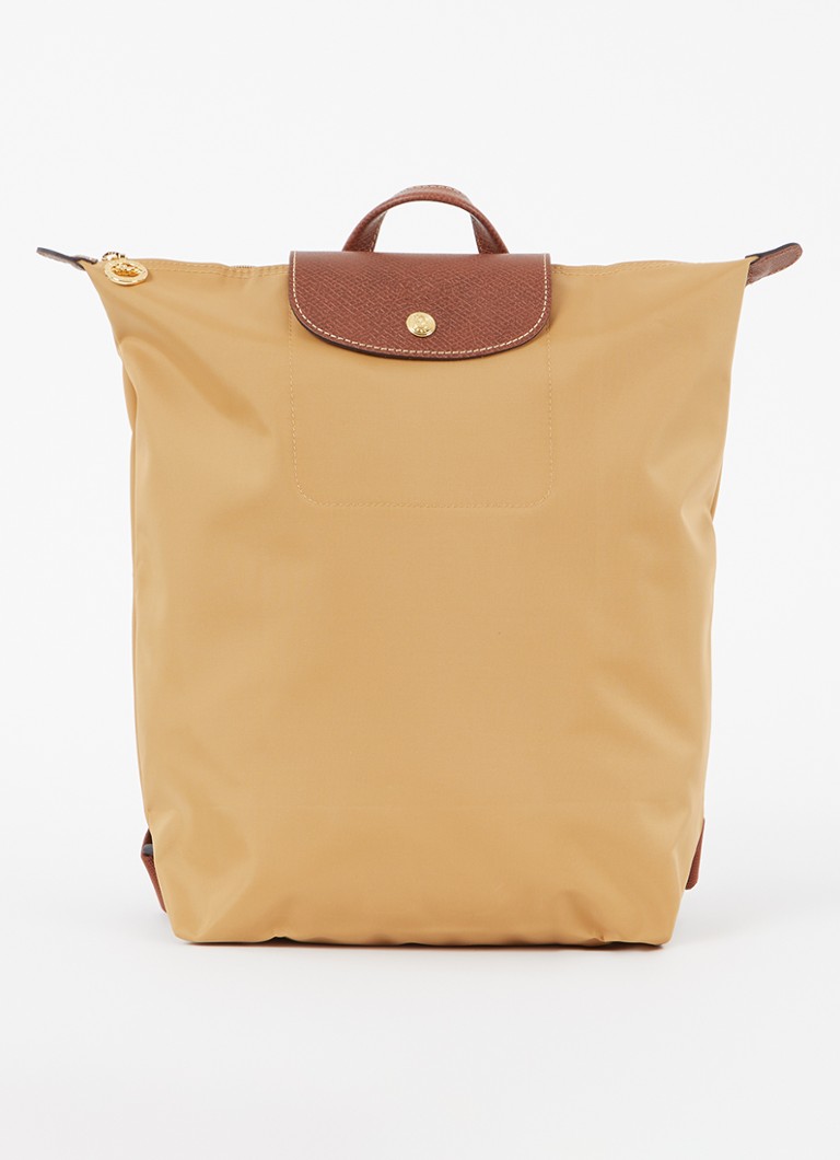 Longchamp - Le Pliage Original rugzak M met leren details - Camel