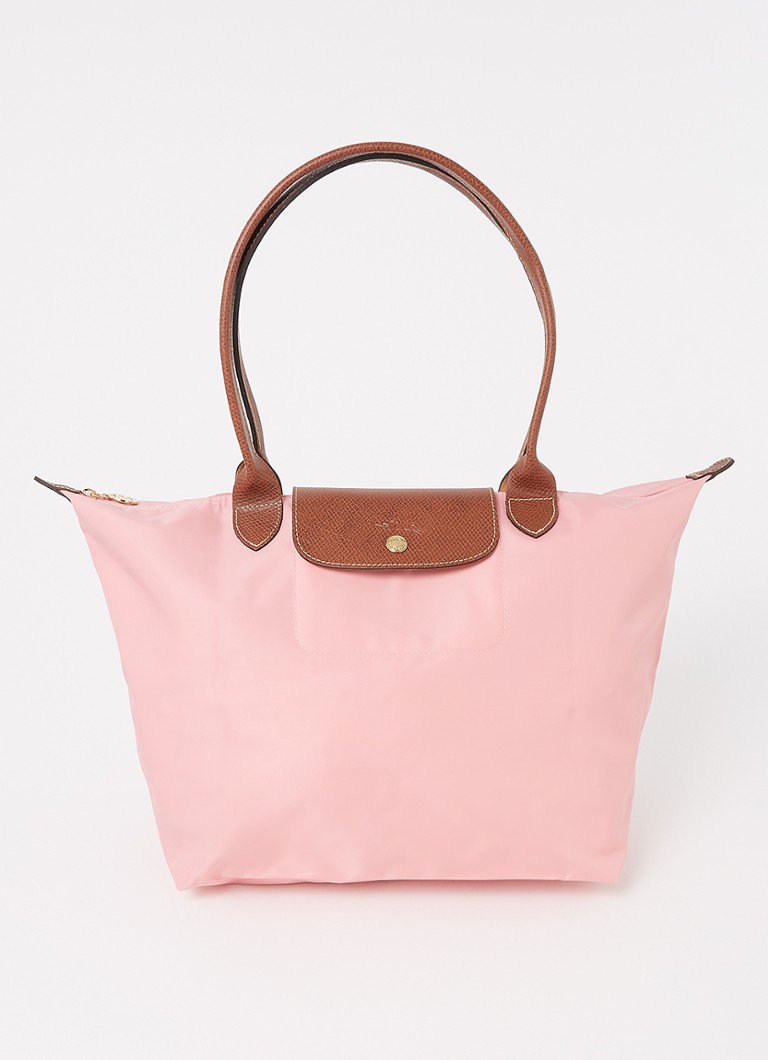 Longchamp - Le Pliage Original schoudertas L met leren details - Roze