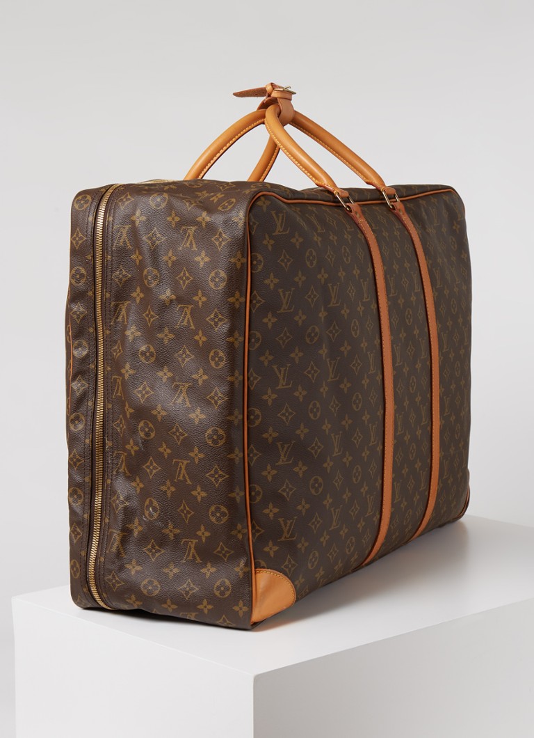 uitvoeren Streng blootstelling Louis Vuitton Vintage weekendtas van leer met logoprint • Donkerbruin •  deBijenkorf.be